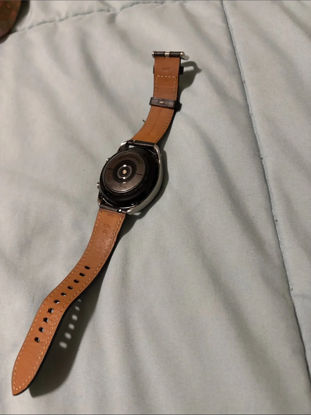 Samsung 3 41 mm Bluetooth WiFi Black Leather-Band Smartwatch with Silver Bezel